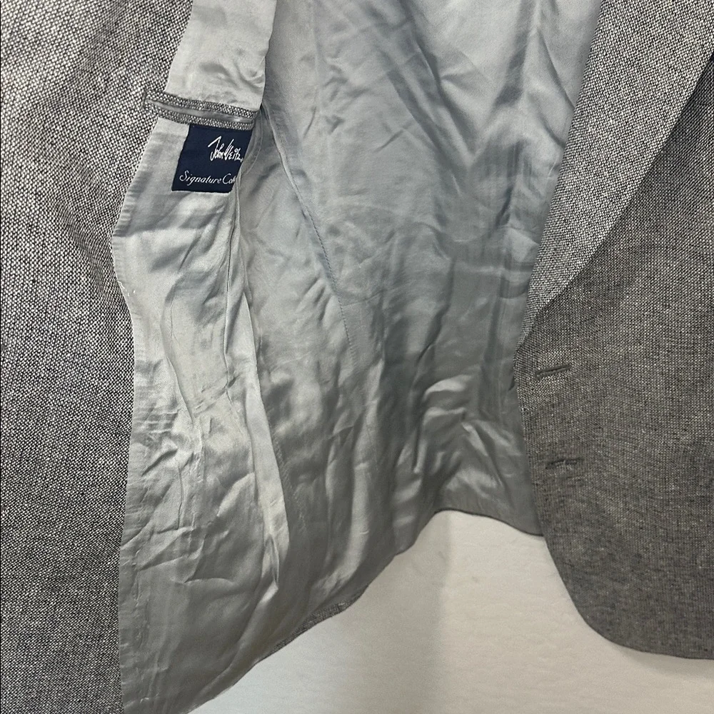 John weitz Men's‎ Gray Two-Button suit Blazer size 40S 100% silk coat formal